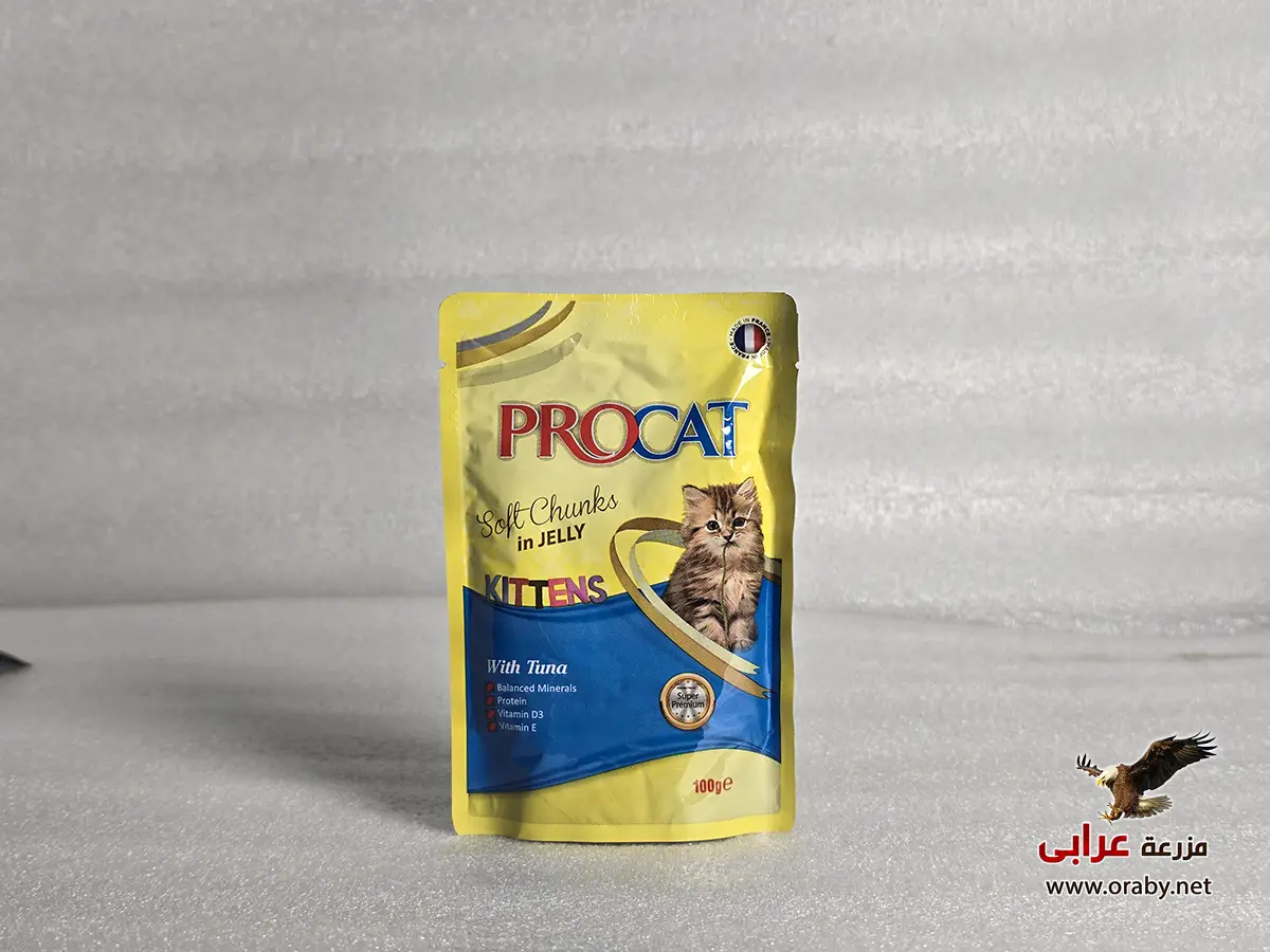 PROCAT Soft chunks in jelly 100gm (Kitten) (Tuna) برو كات قطط ظرف OS134