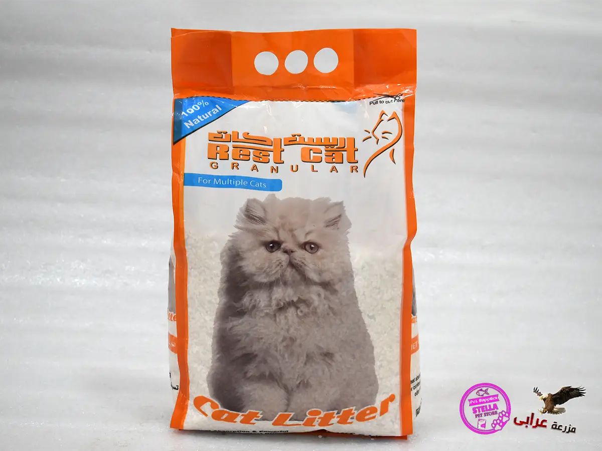 OS833 Rest Cat Litter Granular For Multiple Cats Economic 5L white - مزرعة عرابي