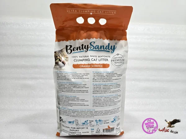 OS949 رملة قطط تركي بنتي ساندي Benty Sandy cat litter 5L - مزرعة عرابي