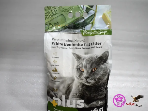 os768 Cat Fun Plus White Bentonite Litter Marseille Soap Scent 10L